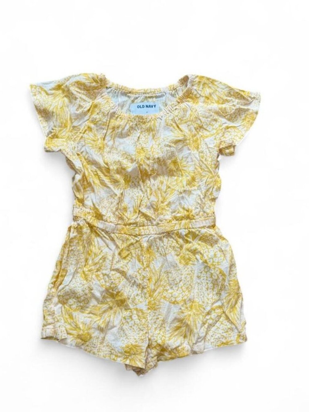 Old Navy Girls' Yellow and Cream Playsuit-romper